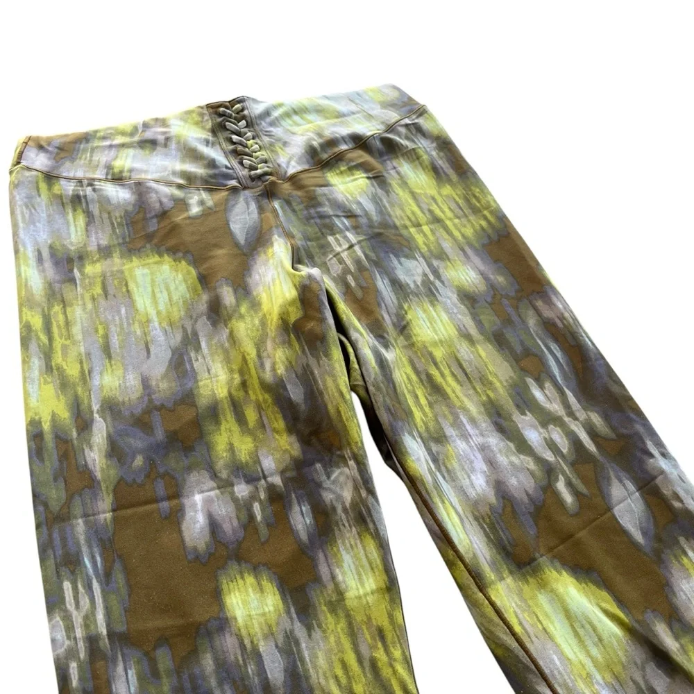 Offline By Aerie Womens XL Long Green Brown Abstract Real Me 7/8 Hi-rise Legging